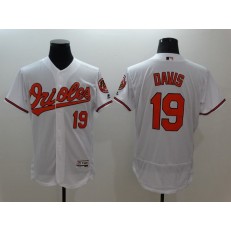 MLB Baltimore Orioles 19 Chris Davis White Flexbase Authentic Collection Stitched Men Jersey