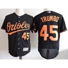 MLB Baltimore Orioles 45 Mark Trumbo Black Flexbase Baseball Men Jersey