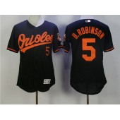 MLB Baltimore Orioles 5 Brooks Robinson Black Flexbase Authentic Collection Stitched Men Jersey