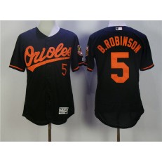 MLB Baltimore Orioles 5 Brooks Robinson Black Flexbase Authentic Collection Stitched Men Jersey