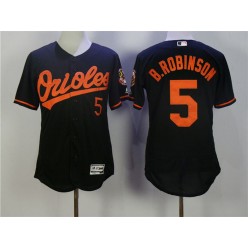 MLB Baltimore Orioles 5 Brooks Robinson Black Flexbase Authentic Collection Stitched Men Jersey