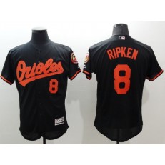 MLB Baltimore Orioles 8 Cal Ripken Black Flexbase Authentic Collection Stitched Men Jersey