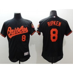 MLB Baltimore Orioles 8 Cal Ripken Black Flexbase Authentic Collection Stitched Men Jersey