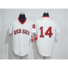 MLB Boston Red Sox 14 Jim Rice White Throwback Cool Base Men Jersey