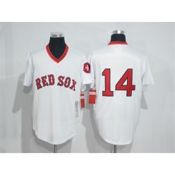 MLB Boston Red Sox 14 Jim Rice White Throwback Cool Base Men Jersey