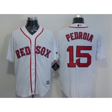 MLB Boston Red Sox 15 Dustin Pedroia White New Cool Base Stitched Men Jersey