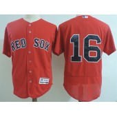 MLB Boston Red Sox 16 Andrew Benintendi Red Alternate Stitched Majestic Cool Base Men Jersey