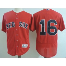 MLB Boston Red Sox 16 Andrew Benintendi Red Alternate Stitched Majestic Cool Base Men Jersey
