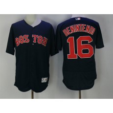 MLB Boston Red Sox 16 Andrew Benintendi Retired Navy Blue Stitched Majestic Flex Base Men Jersey