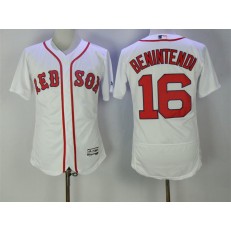 MLB Boston Red Sox 16 Andrew Benintendi Retired White Stitched 2016 Majestic Flex Base Men Jersey
