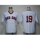 MLB Boston Red Sox 19 Fred Lynn White Throwback Cool Base Men Jersey