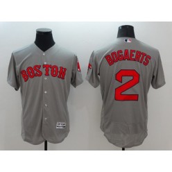 MLB Boston Red Sox 2 Xander Bogaerts Gray Flexbase 2016 Player Men Jersey