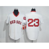 MLB Boston Red Sox 23 Luis Tiant White Throwback Cool Base Men Jersey