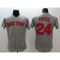 MLB Boston Red Sox 24 David Price Gray Flexbase 2016 Player Men Jersey