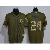 MLB Boston Red Sox 24 David Price Green Salute to Service Majestic Baseball Men Jersey