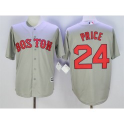 MLB Boston Red Sox 24 David Price Grey New Cool Base Men Jersey