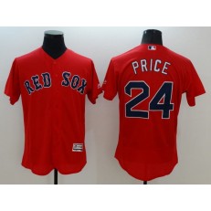 MLB Boston Red Sox 24 David Price Red Flexbase Collection Men Jersey