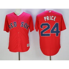 MLB Boston Red Sox 24 David Price Red New Cool Base Men Jersey