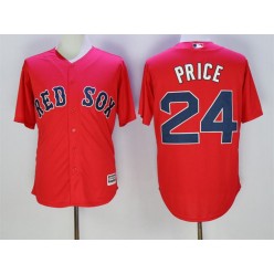 MLB Boston Red Sox 24 David Price Red New Cool Base Men Jersey