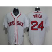MLB Boston Red Sox 24 David Price White Home Stitched Majestic Cool Base Men Jersey