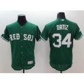 MLB Boston Red Sox 34 David Ortiz Green Celtic Flexbase Men Jersey