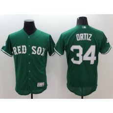 MLB Boston Red Sox 34 David Ortiz Green Celtic Flexbase Men Jersey
