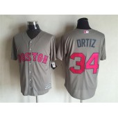 MLB Boston Red Sox 34 David Ortiz Grey New Cool Base 2016 Mother's Day Stitched Men Jersey