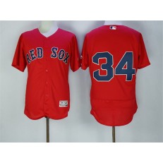 MLB Boston Red Sox 34 David Ortiz No Name Red Flexbase Authentic Collection Stitched Men Jersey