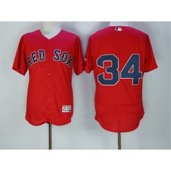 MLB Boston Red Sox 34 David Ortiz No Name Red Flexbase Authentic Collection Stitched Men Jersey