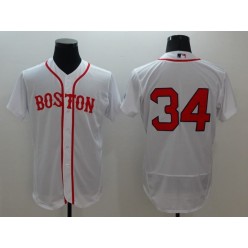 MLB Boston Red Sox 34 David Ortiz No Name White Flexbase Alternate Home Men Jersey