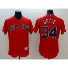 MLB Boston Red Sox 34 David Ortiz Red Flexbase Collection Men Jersey