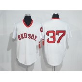 MLB Boston Red Sox 37 Bill Lee White Throwback Cool Base Men Jersey