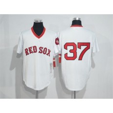 MLB Boston Red Sox 37 Bill Lee White Throwback Cool Base Men Jersey