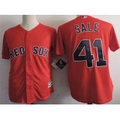 MLB Boston Red Sox 41 Chris Sale Red New Cool Base Men Jersey