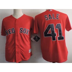 MLB Boston Red Sox 41 Chris Sale Red New Cool Base Men Jersey