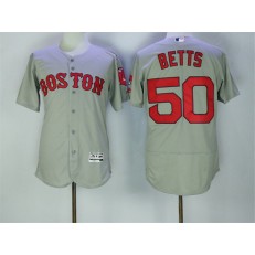 MLB Boston Red Sox 50 Mookie Betts Gray Flexbase 2016 Player Men Jersey