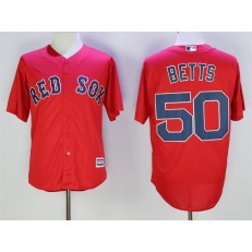 MLB Boston Red Sox 50 Mookie Betts Red New Cool Base Men Jersey