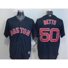 MLB Boston Red Sox 50 Mookie Betts Retired Navy Blue Cool Base Baseball Men Jersey