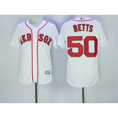 MLB Boston Red Sox 50 Mookie Betts Retired White Stitched 2016 Majestic Flex Base Men Jersey