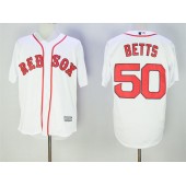 MLB Boston Red Sox 50 Mookie Betts White New Cool Base Men Jersey