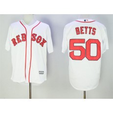 MLB Boston Red Sox 50 Mookie Betts White New Cool Base Men Jersey