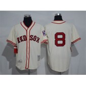 MLB Boston Red Sox 8 Carl Yastrzemski 1967 Cream Throwback Cool Base Men Jersey