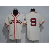 MLB Boston Red Sox 9 Ted Williams 1939 Cream Throwback Cool Base Men Jersey