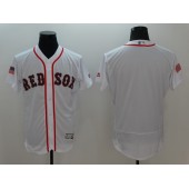 MLB Boston Red Sox Blank White Fashion Stars & Stripes 2016 Flexbase Independence Day Men Jersey