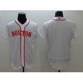 MLB Boston Red Sox Blank White Flexbase Alternate Home Men Jersey