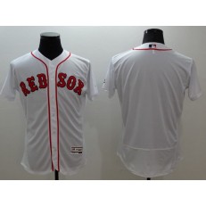MLB Boston Red Sox Blank White Home Stitched Majestic Flex Base Men Jersey