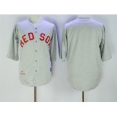 Mitchell & Ness MLB Boston Red Sox Babe Ruth Blank 1914 Gray Stitched Throwback Men Jersey