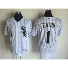 MLB Chicago White Sox 1 Adam Eaton White Home 2016 Flexbase Majestic Men Jersey