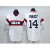 MLB Chicago White Sox 14 Paul Konerko White Pullover Stitched Majestic Cool Base Men Jersey