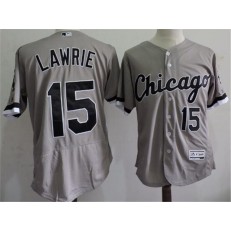 MLB Chicago White Sox 15 Brett Lawrie Gray Road 2016 Flexbase Majestic Baseball Men Jersey
